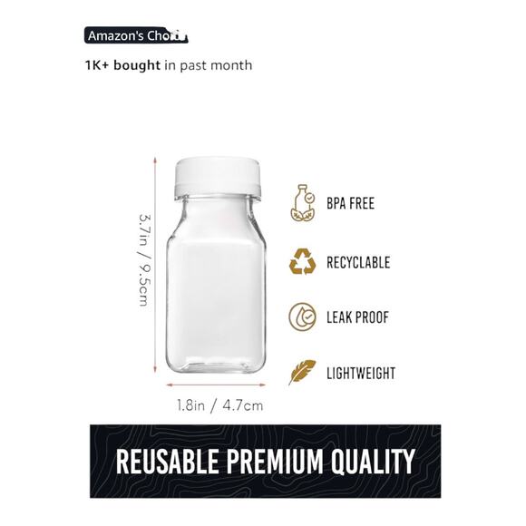 6pcs 4oz Small Plastic Bottles for Liquids - Picture 5 of 8